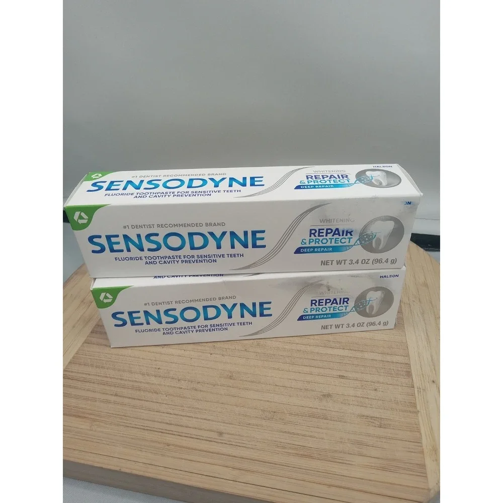 2 Sensodyne Repair & Protect Deep Repair Whitening Fluoride Toothpaste‎ (3.4 oz)